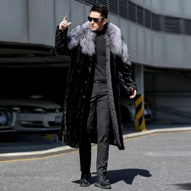 Winter Clothing Brands - Men's Faux Mink Coat Winter Long