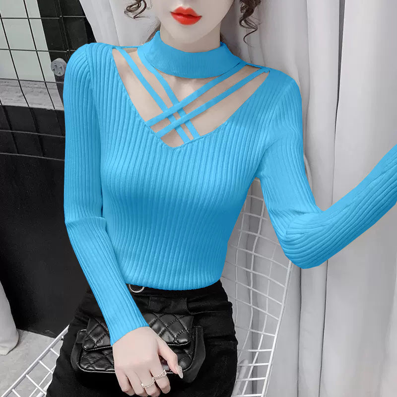 Winter Clothing Sale Women - Knitted Sweaters For Women Halter Neck
