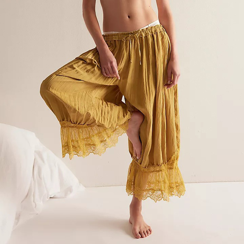 Winter Under Clothing - Women Lace Trim Pants Vintage Pettipants
