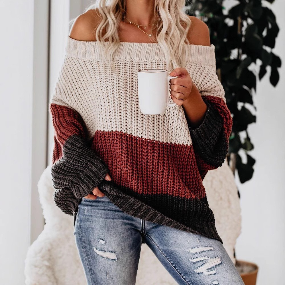 Winter Clothing Sale Women - Women's Off Shoulder Long Sleeve Loose