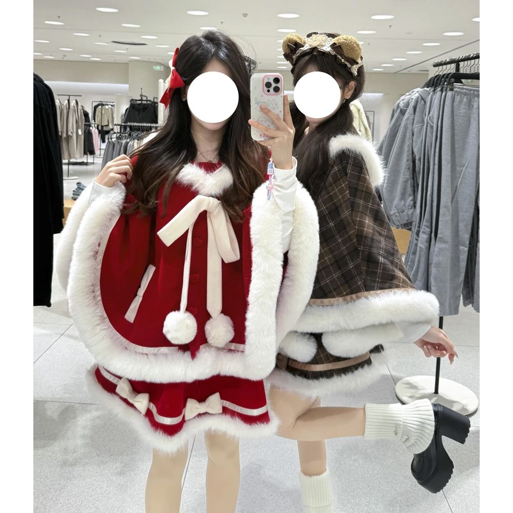 Winter Clothing Types - Sweet Japanese Cute Skirt Sets Women