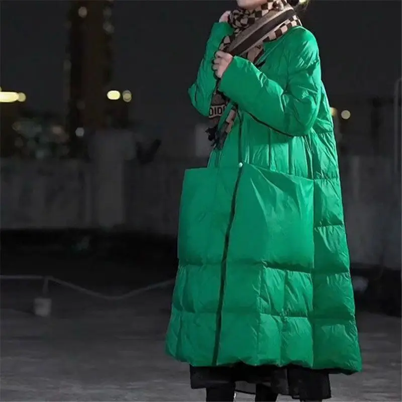 Winter Clothing Brands - Oversize Long Down Jacket Big Pockets