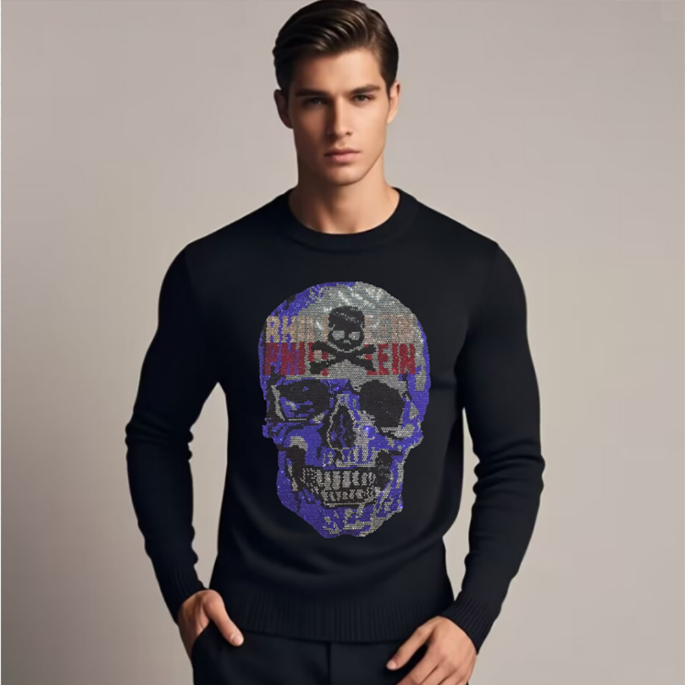 Men's Skull Head Sweatershirts - огляд і ціна Winter Clothing English