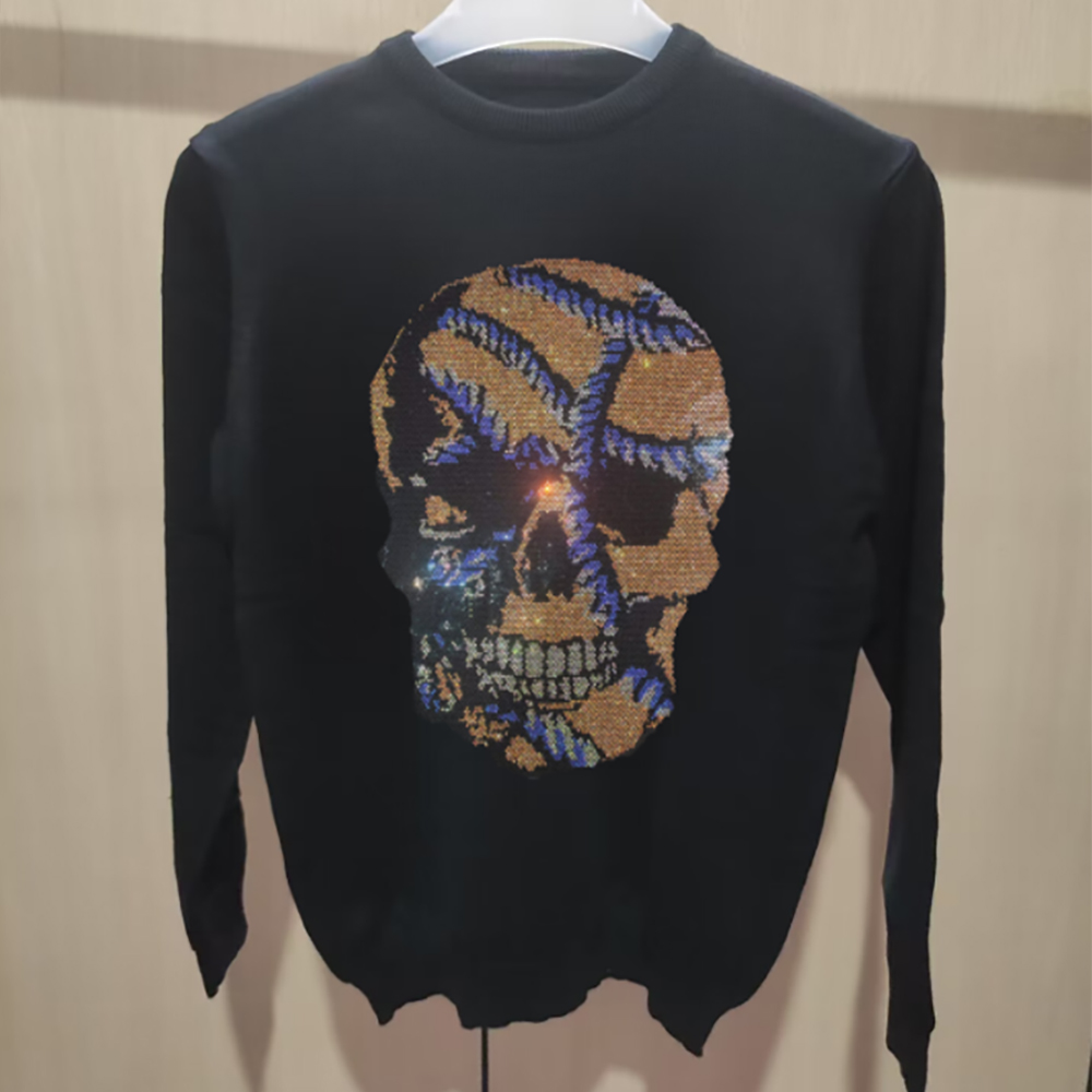 Men's Skull Head Sweatershirts - огляд і ціна Winter Clothing English