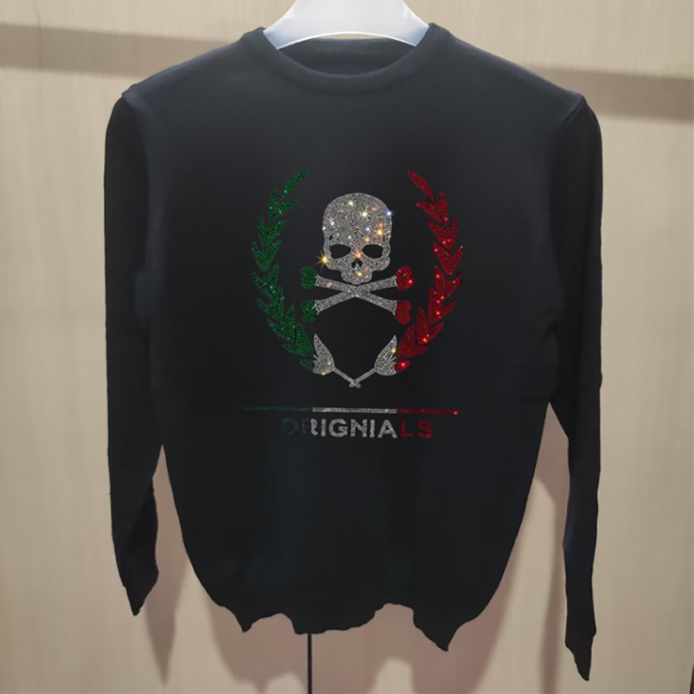 Men's Skull Head Sweatershirts - огляд і ціна Winter Clothing English
