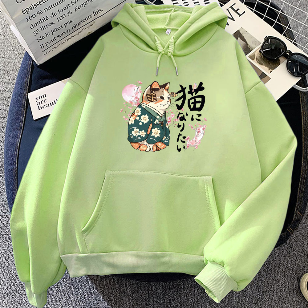 Ukiyoe Style Kanji Cat Printin - огляд і ціна Yellow Winter Clothing