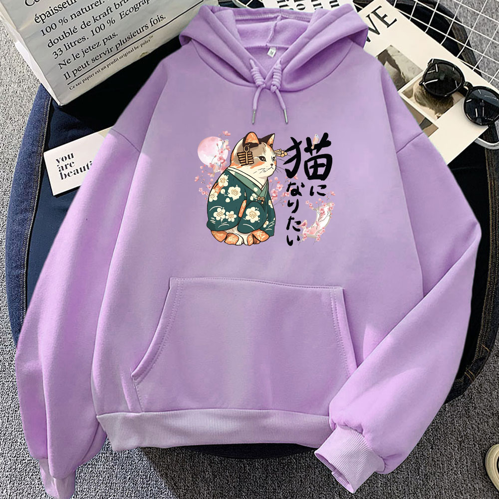Ukiyoe Style Kanji Cat Printin - огляд і ціна Yellow Winter Clothing