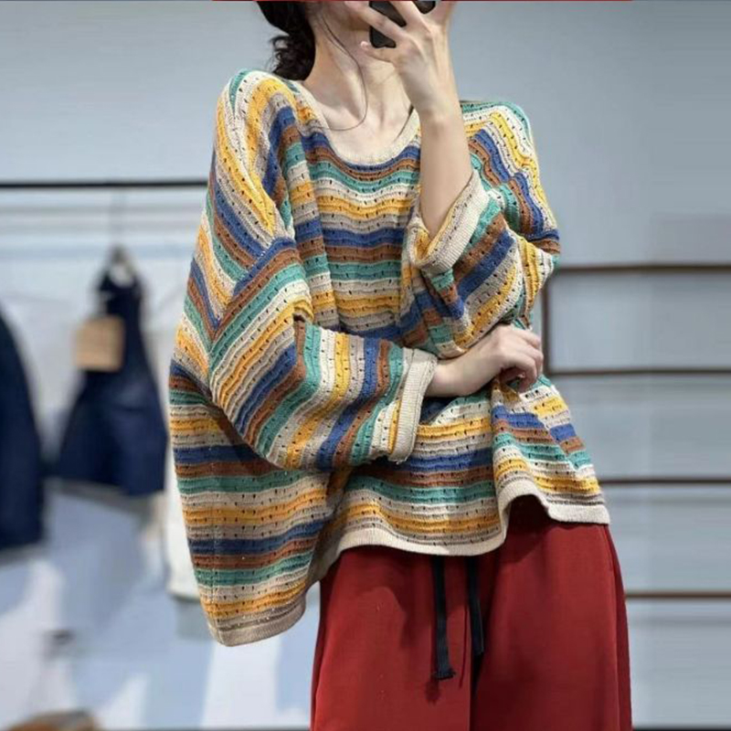 Spring Women Striped Long Slee - огляд і ціна Yellow Winter Clothing