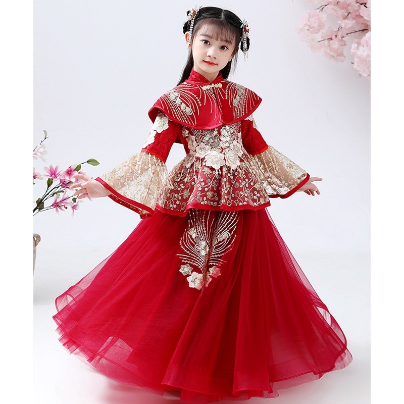 Girls Hanfu Cheongsam Costume  - огляд і ціна Winter Clothing Kids