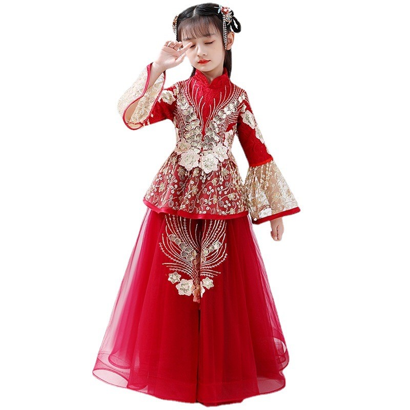 Girls Hanfu Cheongsam Costume  - огляд і ціна Winter Clothing Kids