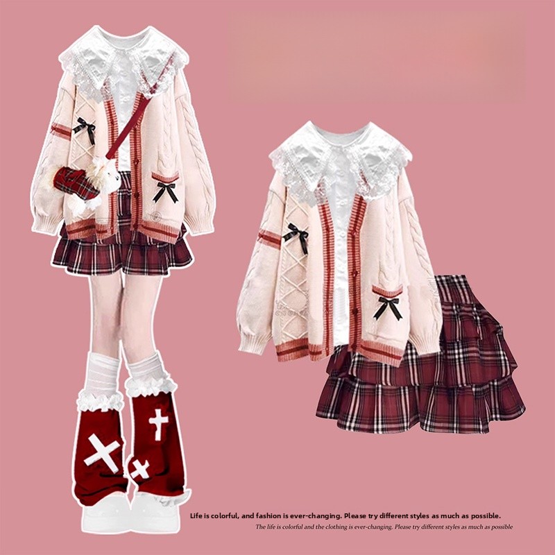 Red Plaid Sweater Dress Women' - огляд і ціна Winter Under Clothing