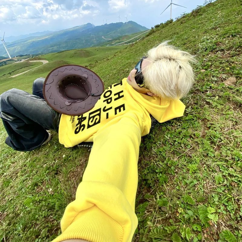 Male Hoodie Yellow Designer Cl - огляд і ціна Yellow Winter Clothing