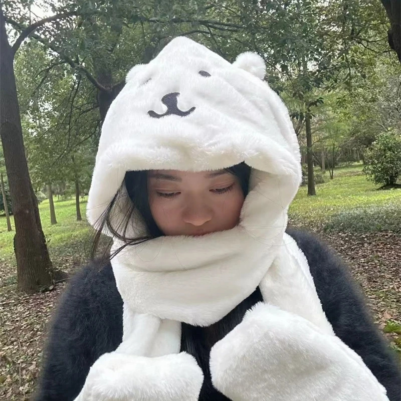 3 In 1 Plush Thick Hooded Hat  - огляд і ціна Winter Clothing Kids
