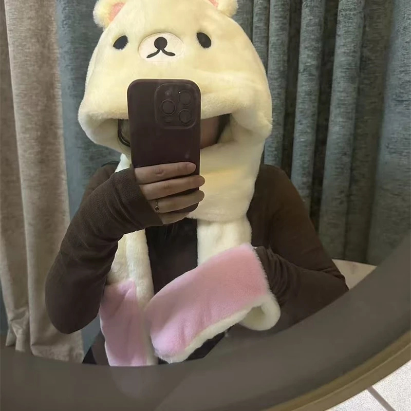 3 In 1 Plush Thick Hooded Hat  - огляд і ціна Winter Clothing Kids