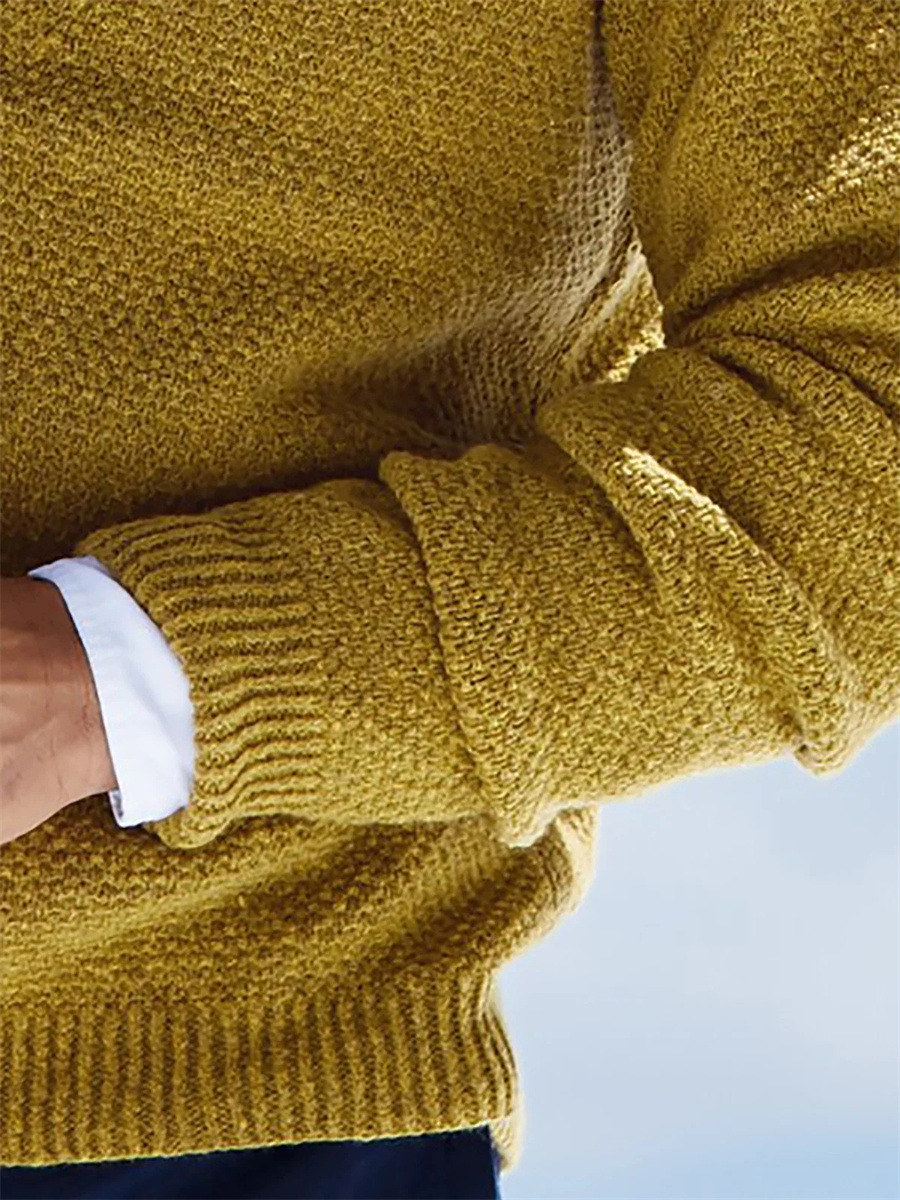 Autumn Winter Men Sweaters Kni - огляд і ціна Yellow Winter Clothing